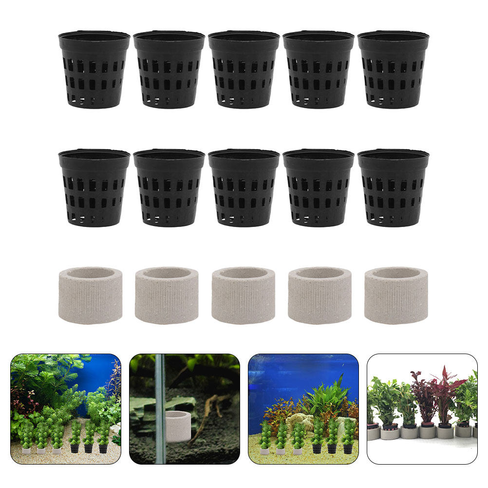 Aquarium Planted Setup - 1Set Aquarium Water Plant Fixing Cup
