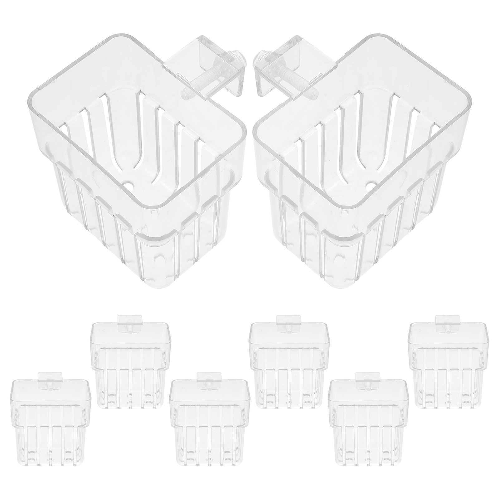 Aquarium Planted Setup - 8Pcs Aquarium Plant Holder: Lightweight Clear