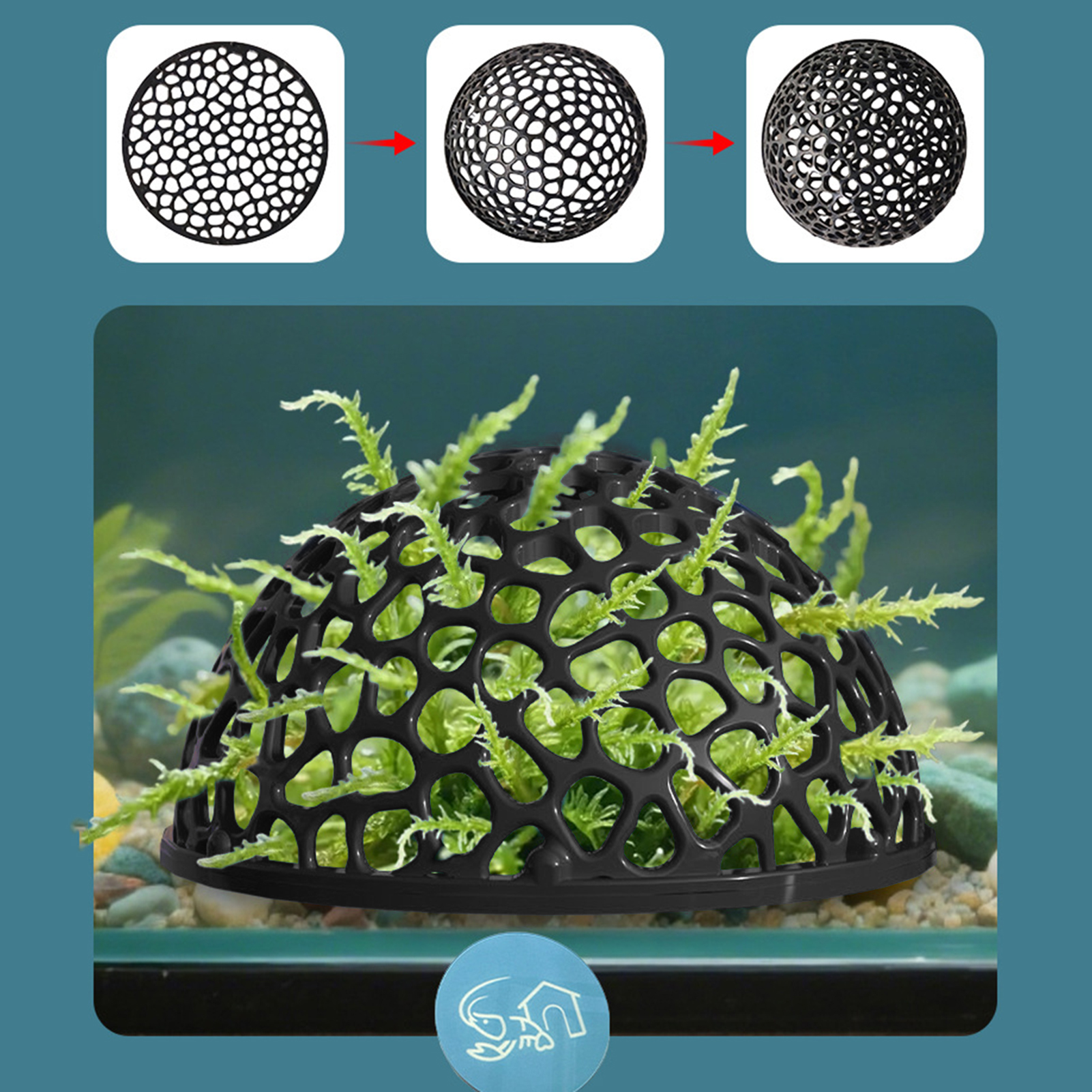 Aquarium Plant Rings - Aquarium Hiden Cave Shelter for Small
