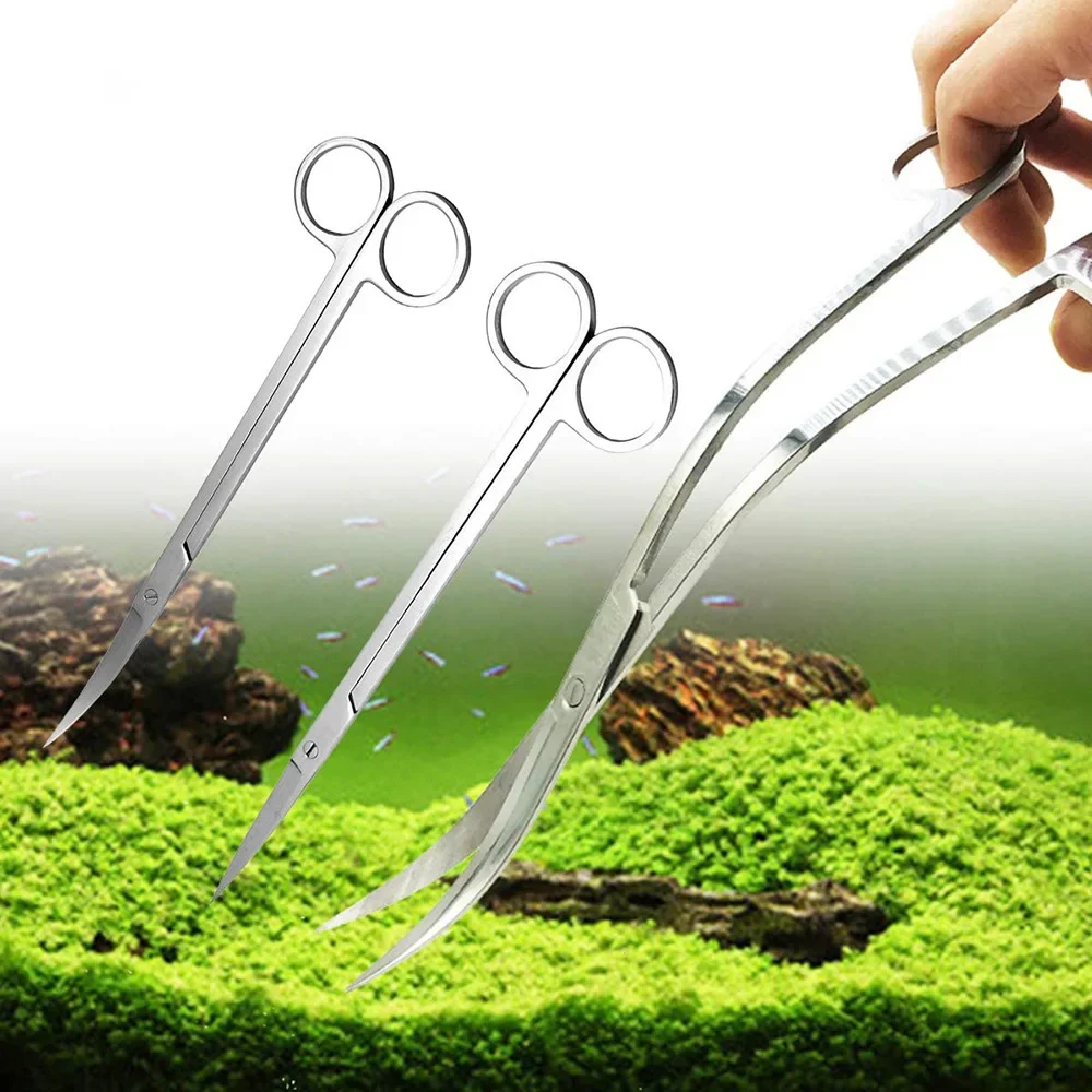 Planted Aquarium Kit - Aquarium Aquatic Trimming Plant Tweezers Scissor