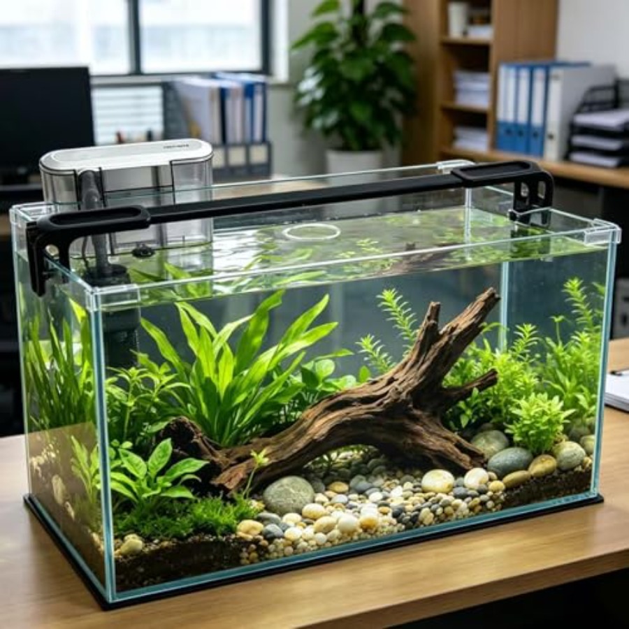 Planted Aquarium For Betta - 10 Gallon Glass Fish Tank, Easy
