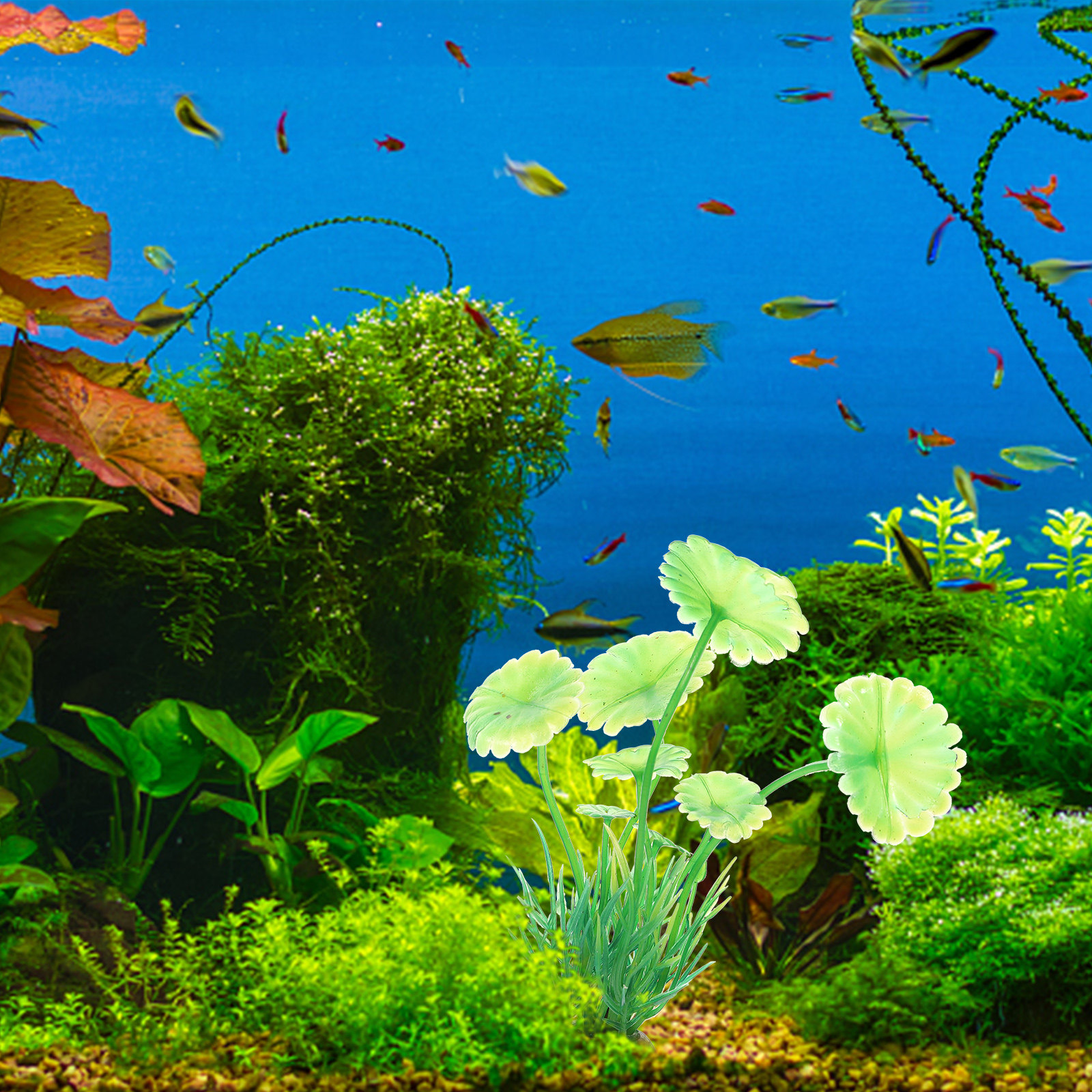 Aquarium Planted Setup - 10Pcs Artificial Aquarium Grass Lightweight Compact