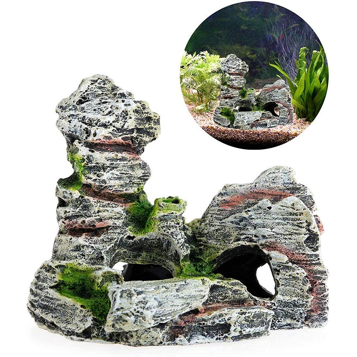 Artificial Moss Hiding Cave Mo - Aquarium Plant Rings recension och pris