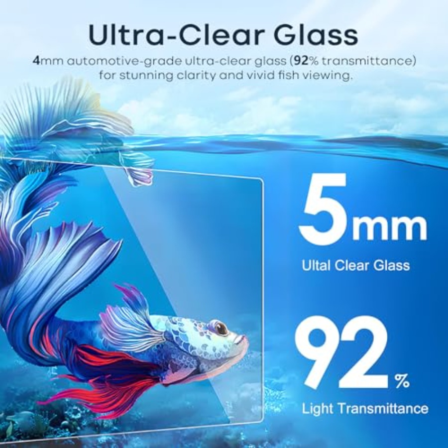 Glass Fish Tank Open-Back Lid  - Planted Aquarium For Betta recension och pris