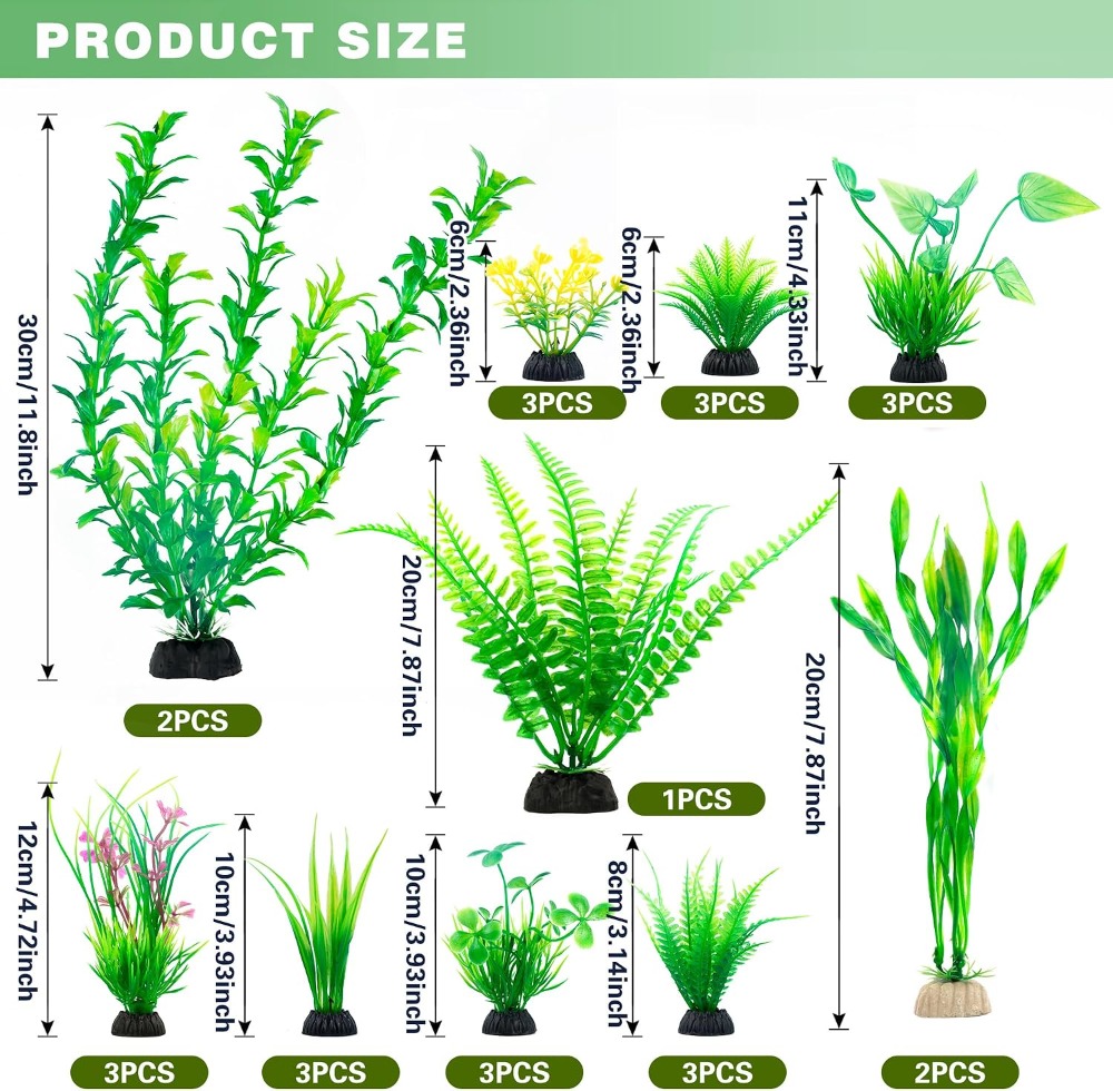 26 PCS Aquarium Artificial Gre - Planted Aquarium For Betta recension och pris