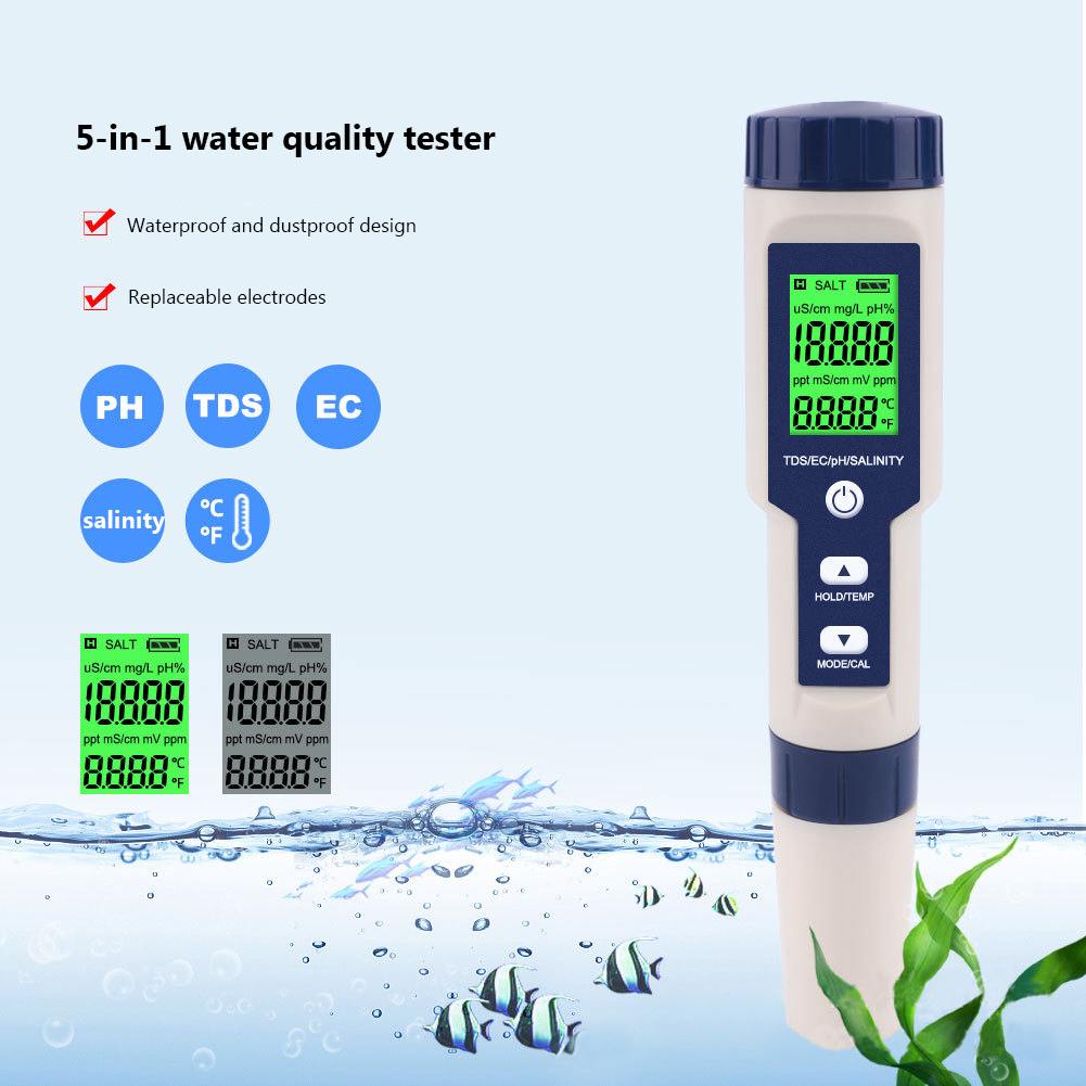 5 in 1 Water Quality Tester Wa - Planted Aquarium Test Kit recension och pris