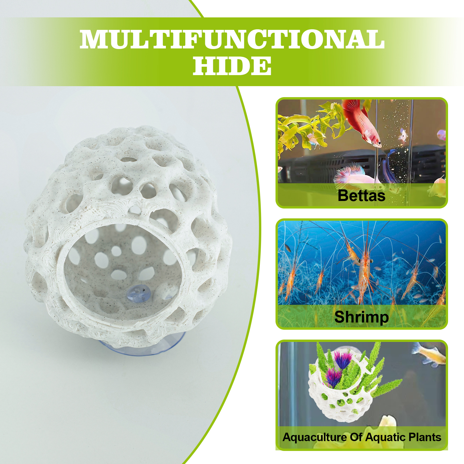 Shrimp Hides for Aquarium, Bet - Aquarium Plant Rings recension och pris