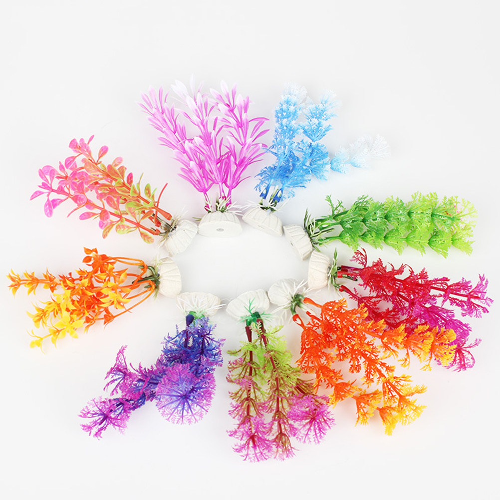 16Pcs Aquarium Artificial Wate - Planted Aquarium Yellow Water recension och pris