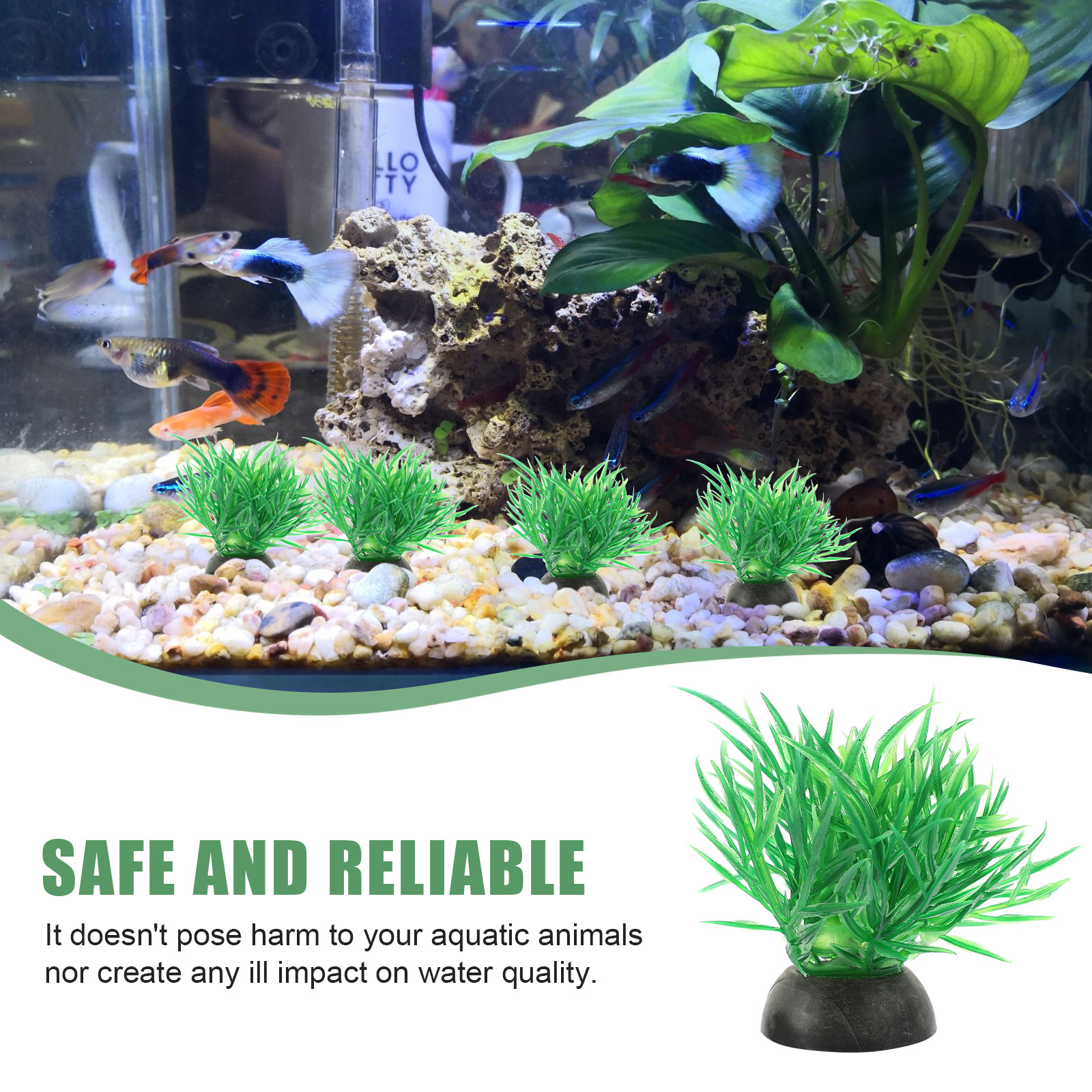 20Pcs Plastic Aquarium Plants  - Planted Aquarium Models recension och pris