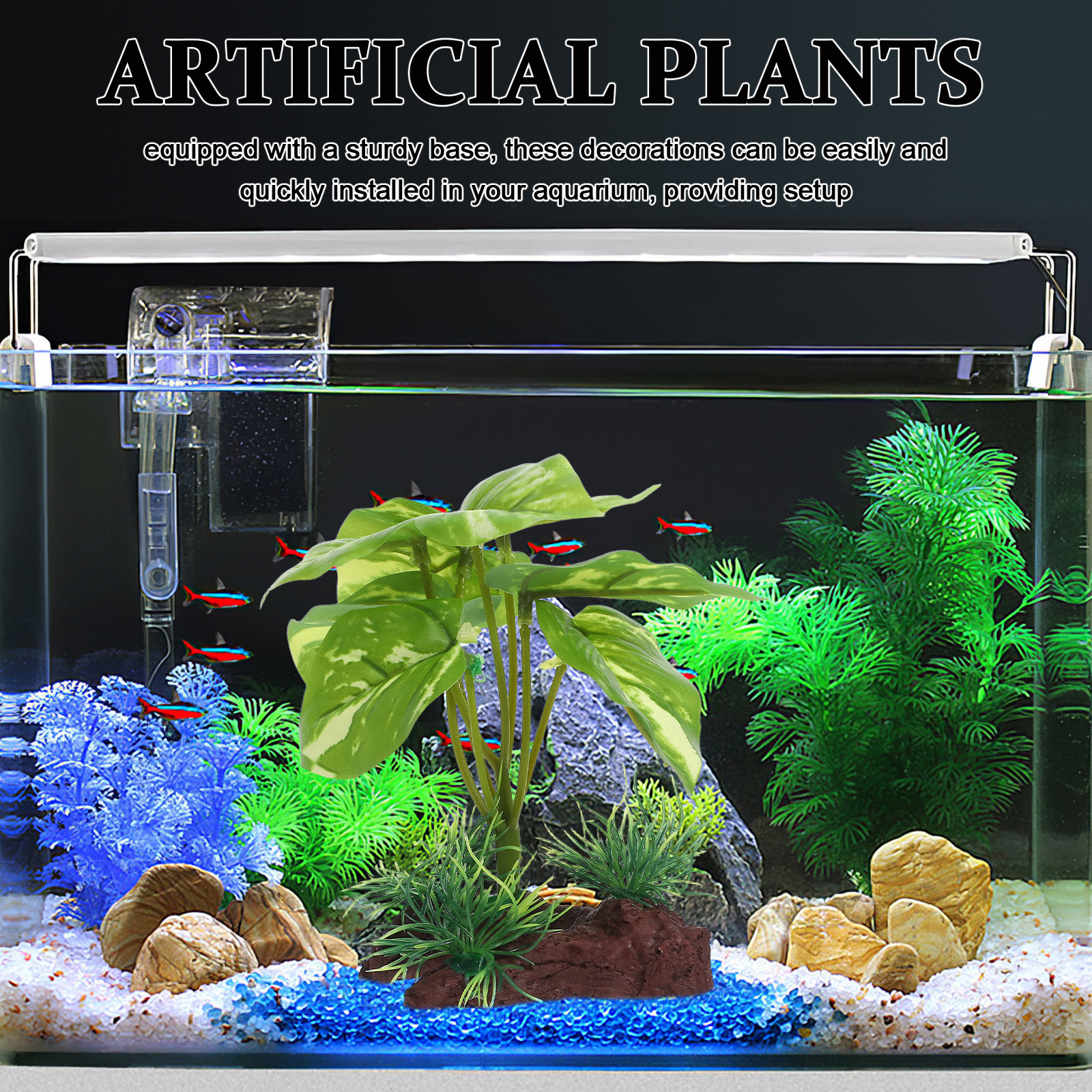 Premium Artificial Aquarium Pl - Aquarium Planted Setup recension och pris