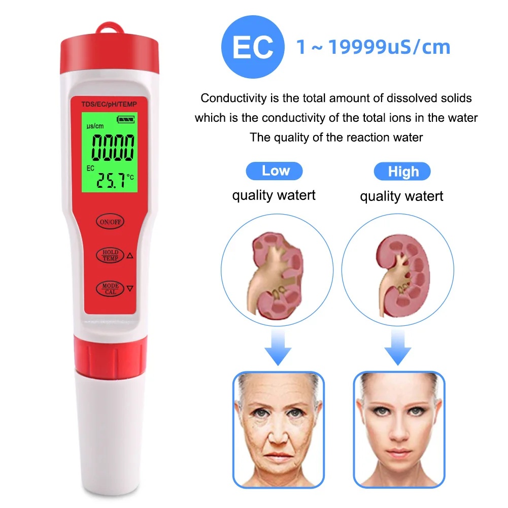 4 IN 1 TDS PH Meter PH/TDS/EC/ - Planted Aquarium Test Kit recension och pris
