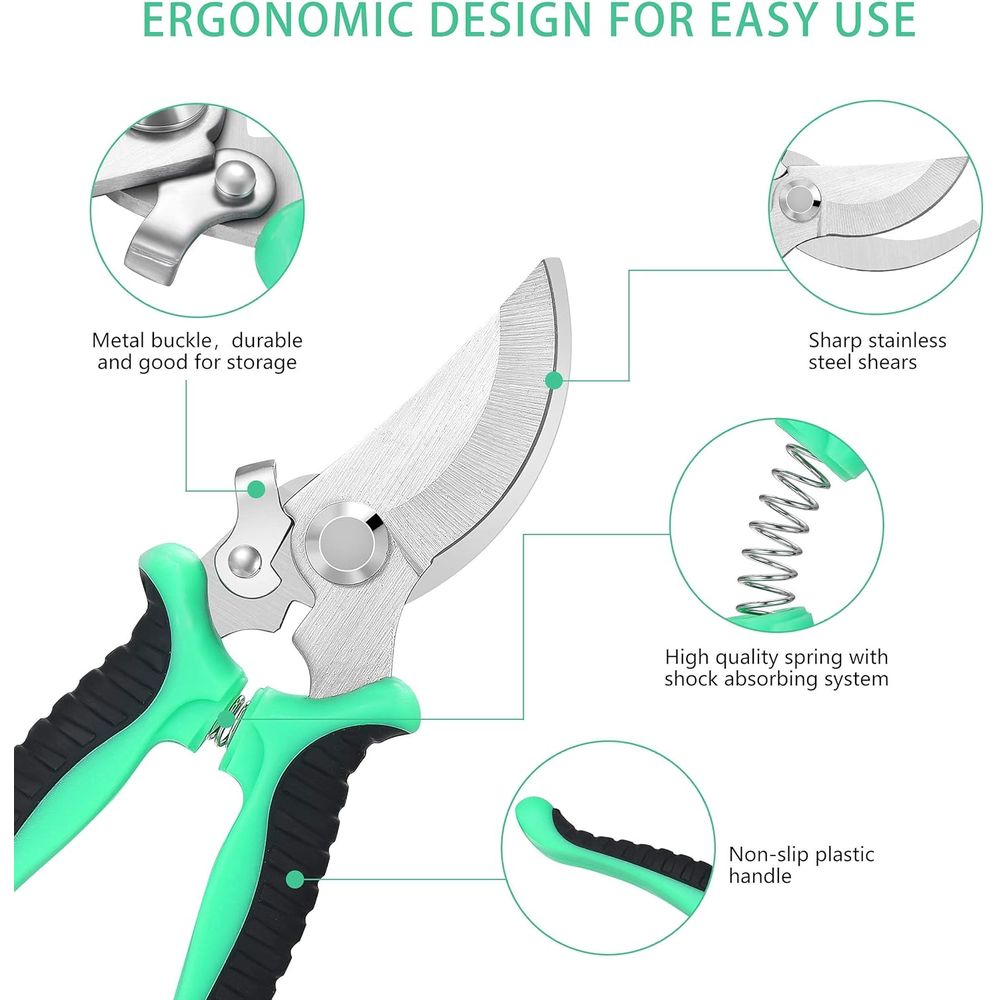 5-Piece Garden Pruning Set wit - Trimming Scissor Set recension och pris