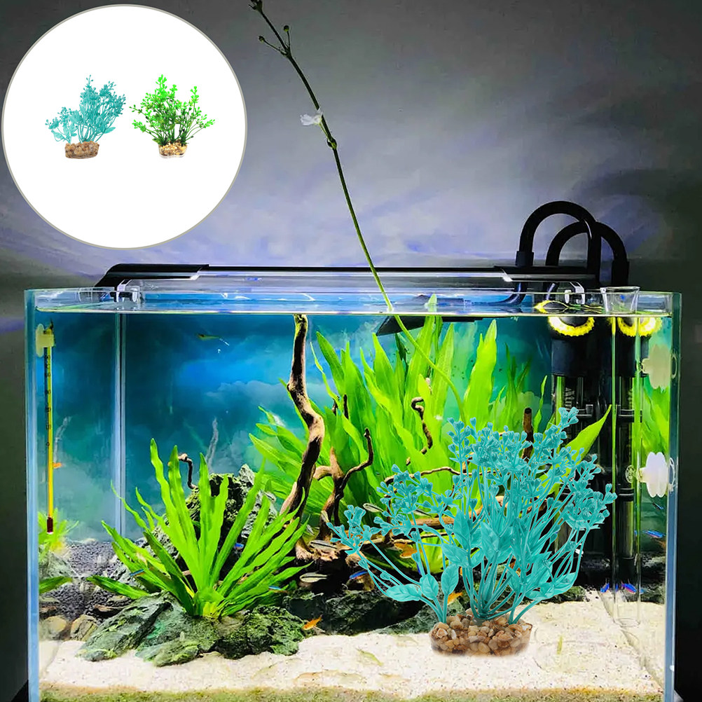 2Pcs Realistic Plastic Aquariu - Planted Aquarium For Betta recension och pris