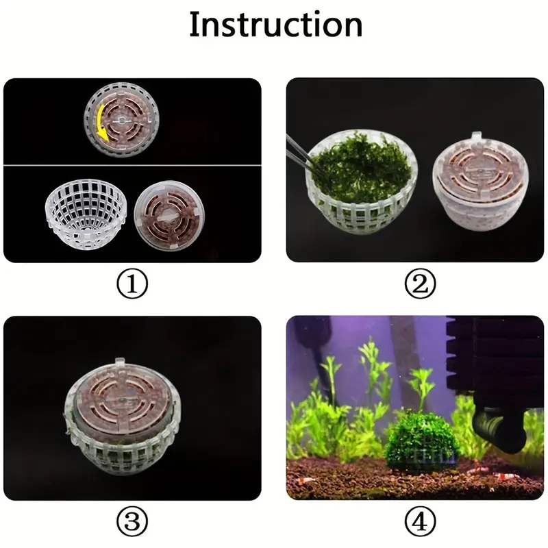 2pc Aquarium Moss Ball Holder, - Planted Aquarium Models recension och pris