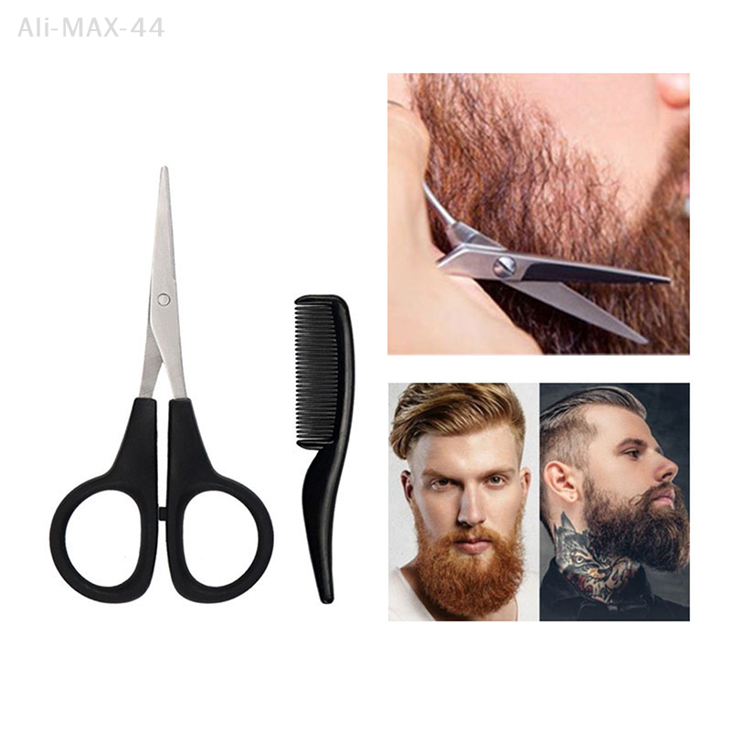 Mens Beard Mustache Comb Nose  - Trimming Scissor Set recension och pris